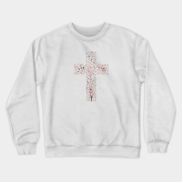 Life In The Cross Crewneck Sweatshirt by Jamie Lee Art